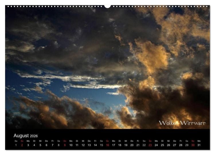 Produktbild: Wolken-Kunstwerke (Wandkalender 2026 DIN A2 quer), CALVENDO Monatskalender
