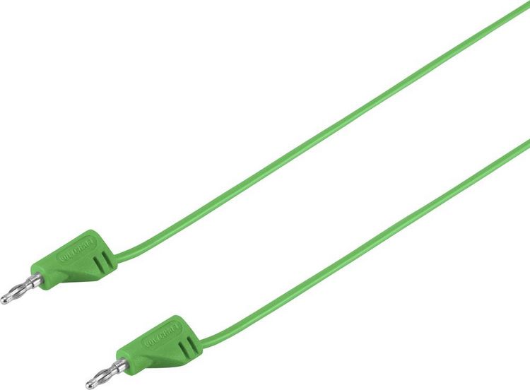 Produktbild: VOLTCRAFT MSB-200 Messleitung Lamellenstecker 2mm Lamellenstecker 2mm 0.60m Gr&uuml;n 1St.