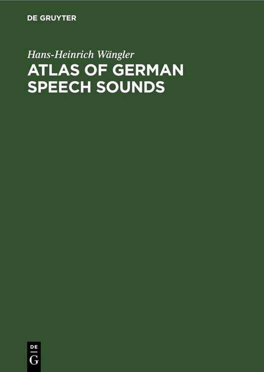 Produktbild: Atlas of German Speech Sounds