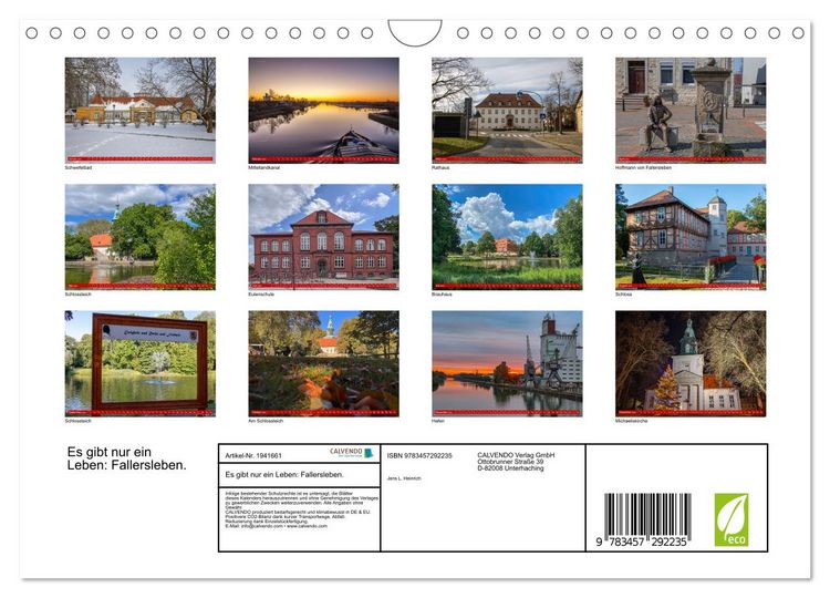 Produktbild: Es gibt nur ein Leben: Fallersleben. (Wandkalender 2026 DIN A4 quer), CALVENDO Monatskalender