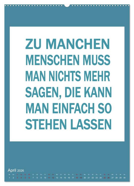 Produktbild: Memo an mich (hochwertiger Premium Wandkalender 2026 DIN A2 hoch), Kunstdruck in Hochglanz