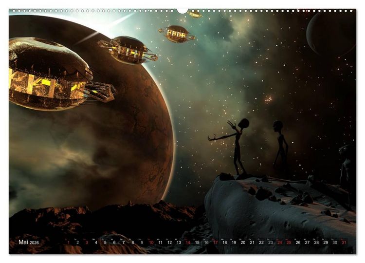Produktbild: Planetare Traumwelten (Wandkalender 2026 DIN A2 quer), CALVENDO Monatskalender