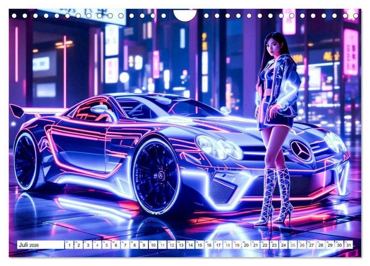 Produktbild: Cars & Girls (Wandkalender 2026 DIN A4 quer), CALVENDO Monatskalender