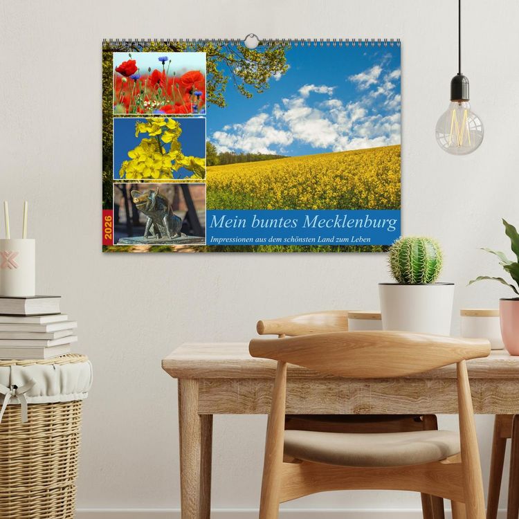 Produktbild: Mein buntes Mecklenburg (Wandkalender 2026 DIN A3 quer), CALVENDO Monatskalender