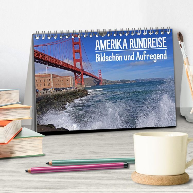 Produktbild: AMERIKA RUNDREISE Bildsch&ouml;n und Aufregend. Entdecke den S&uuml;dwesten der USA (Tischkalender 2026 DIN A5 quer), CALVENDO Monatskalender