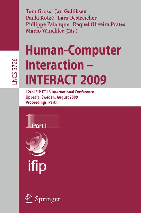 Produktbild: Human-Computer Interaction - INTERACT 2009
