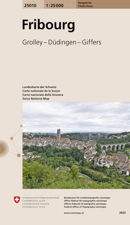 Produktbild: Swisstopo 1 : 25 000 Fribourg