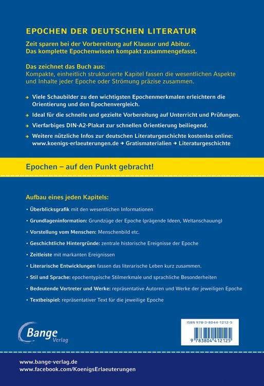 Produktbild: Epochen der deutschen Literatur