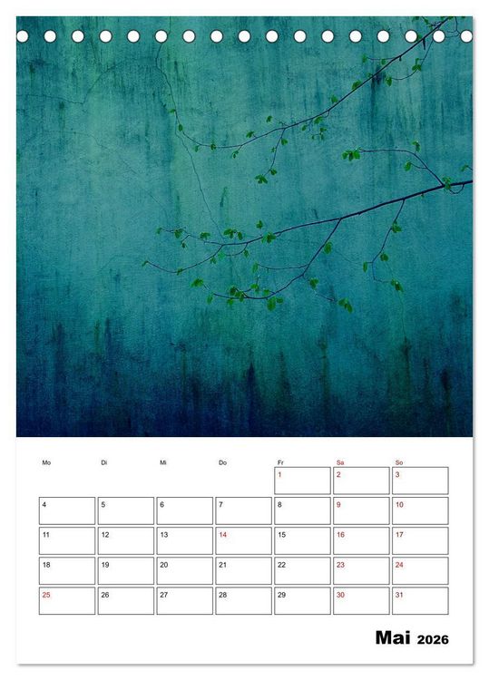 Produktbild: Mauerbl&uuml;mchen - Poesie im Allt&auml;glichen als Monatsplaner (Tischkalender 2026 DIN A5 hoch), CALVENDO Monatskalender