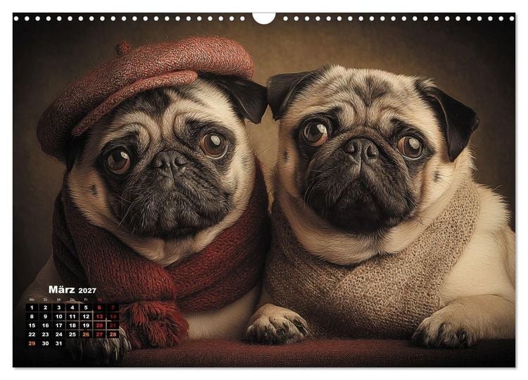 Produktbild: Der wahrscheinlich frechste Mops-Serie der Welt (Wandkalender 2027 DIN A3 quer), CALVENDO Monatskalender