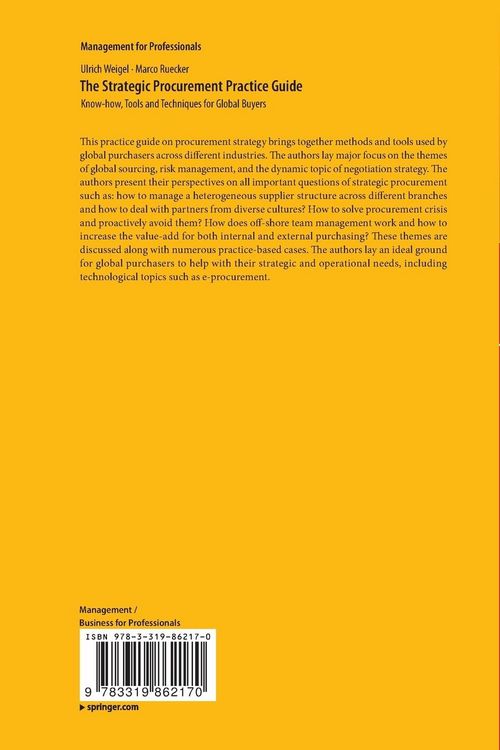 Produktbild: The Strategic Procurement Practice Guide