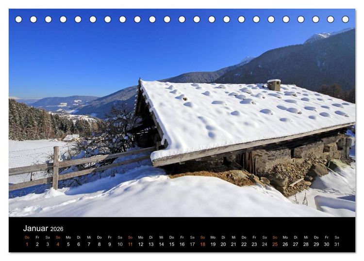Produktbild: Das Ultental und seine Jahreszeiten (Tischkalender 2026 DIN A5 quer), CALVENDO Monatskalender