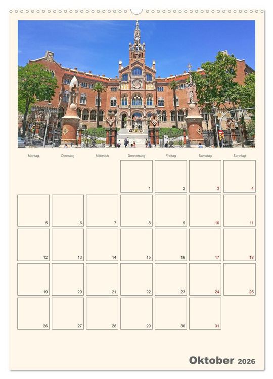 Produktbild: Valencia - Barcelona Terminplaner (hochwertiger Premium Wandkalender 2026 DIN A2 hoch), Kunstdruck in Hochglanz