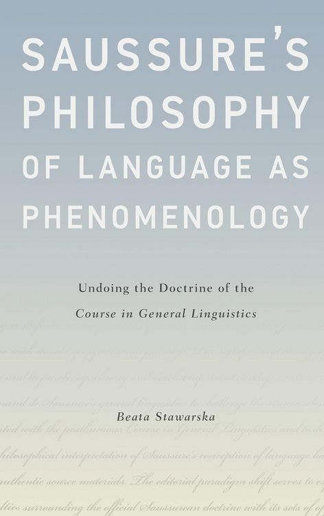 Produktbild: Saussure's Philosophy of Language as Phenomenology