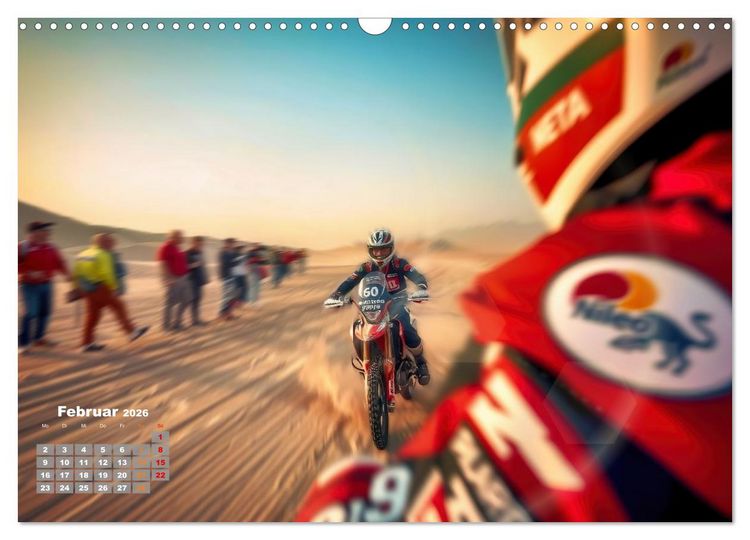 Produktbild: W&uuml;stenrallye Dakar Motorrad (Wandkalender 2026 DIN A3 quer), CALVENDO Monatskalender