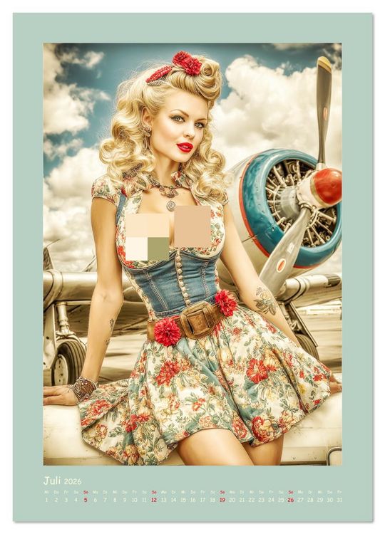 Produktbild: Flair der 50er Jahre. Girls im nostalgischen Pin-up-Stil (Wandkalender 2026 DIN A3 hoch), CALVENDO Monatskalender