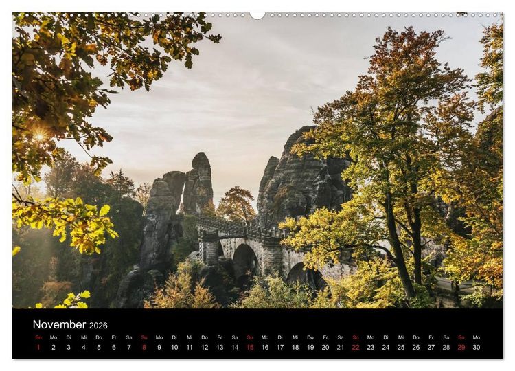 Produktbild: S&auml;chsische Schweiz (Wandkalender 2026 DIN A2 quer), CALVENDO Monatskalender