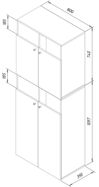 Produktbild: W&auml;scheschrank W&auml;schetruhe W&auml;schebox Dreso XXL 4f