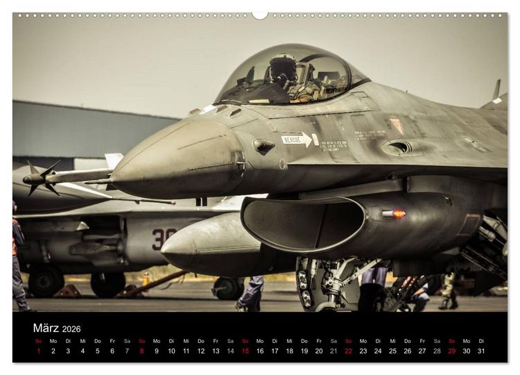 Produktbild: F-16 Fliegende Legende (Wandkalender 2026 DIN A2 quer), CALVENDO Monatskalender