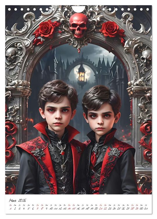 Produktbild: Vampirkinder der Finsternis (Wandkalender 2026 DIN A4 hoch), CALVENDO Monatskalender