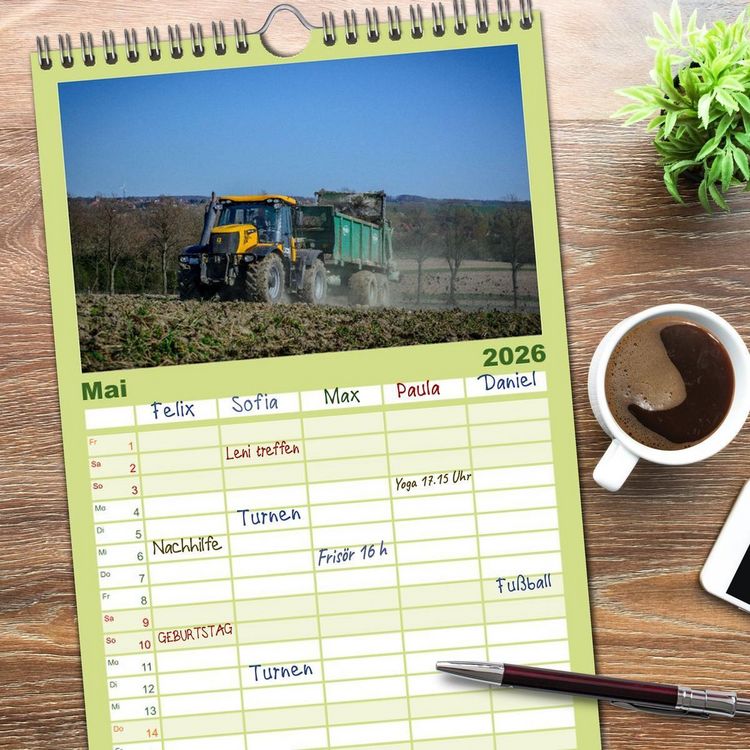 Produktbild: Familienplaner 2026 - Landwirtschaft im Weserbergland mit 5 Spalten (Wandkalender, 21 x 45 cm) CALVENDO