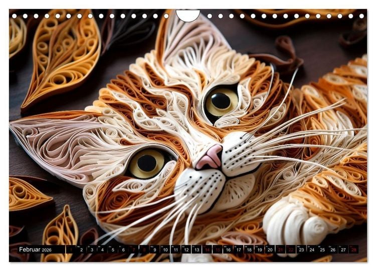 Produktbild: Quilling Inspirationen (Wandkalender 2026 DIN A4 quer), CALVENDO Monatskalender