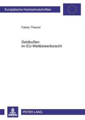 Produktbild: Geldbu&szlig;en im EU-Wettbewerbsrecht
