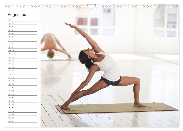 Produktbild: Yoga-&Uuml;bungen. Geschmeidig werden und bleiben! (Wandkalender 2026 DIN A3 quer), CALVENDO Monatskalender