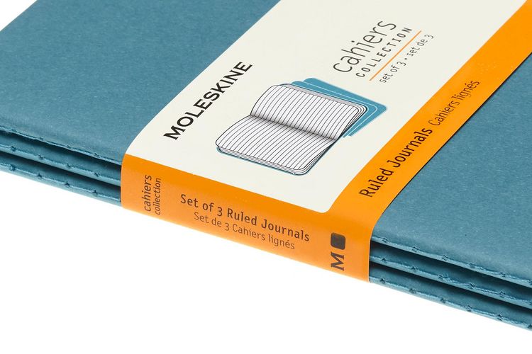 Produktbild: Moleskine Cahier Pocket/A6, 3er Set, Liniert, Lebhaftes Blau