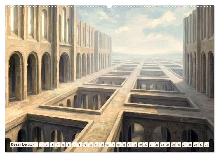 Produktbild: Welten der Literatur - Zw&ouml;lf Zust&auml;nde des Imagin&auml;ren (hochwertiger Premium Wandkalender 2027 DIN A2 quer), Kunstdruck in Hochglanz
