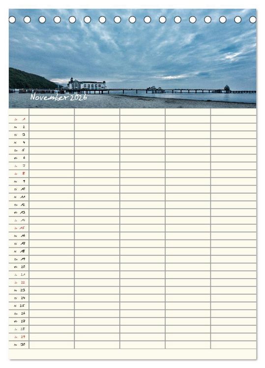 Produktbild: R&uuml;gen - Urlaubsparadies an der Ostsee - Familienplaner (Tischkalender 2026 DIN A5 hoch), CALVENDO Monatskalender