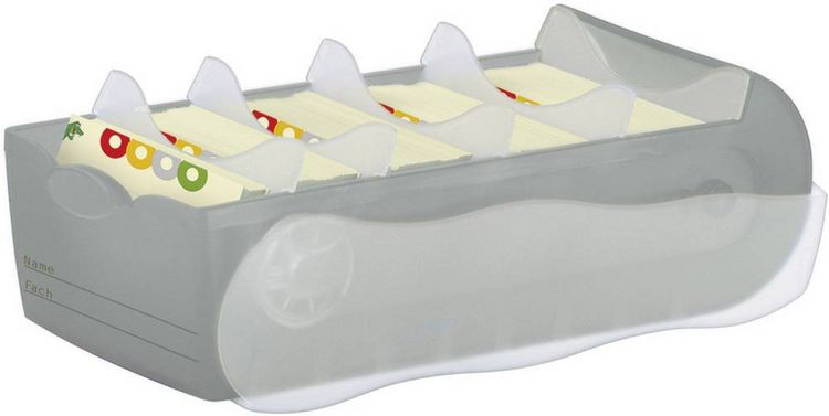 Produktbild: HAN CROCO 997-693 Karteikasten Grau, Transluzent max. Anzahl der Karten: 900 Karten DIN A7 quer inkl. 100 linierten Karten