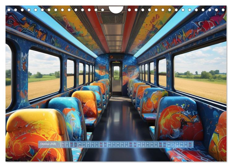 Produktbild: Graffiti Train (Wandkalender 2026 DIN A4 quer), CALVENDO Monatskalender