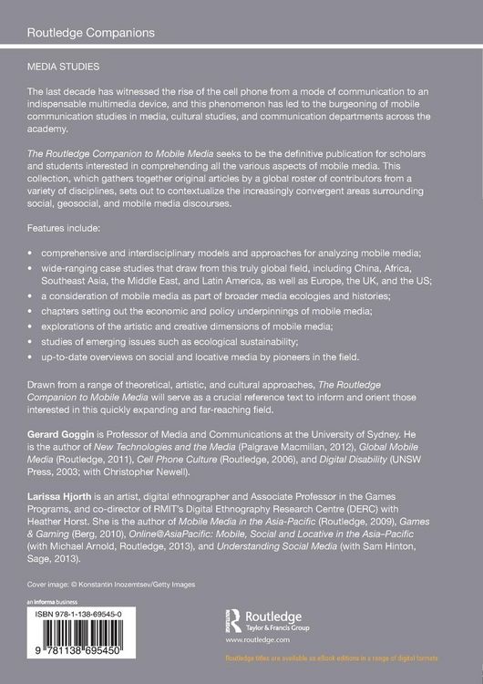 Produktbild: The Routledge Companion to Mobile Media