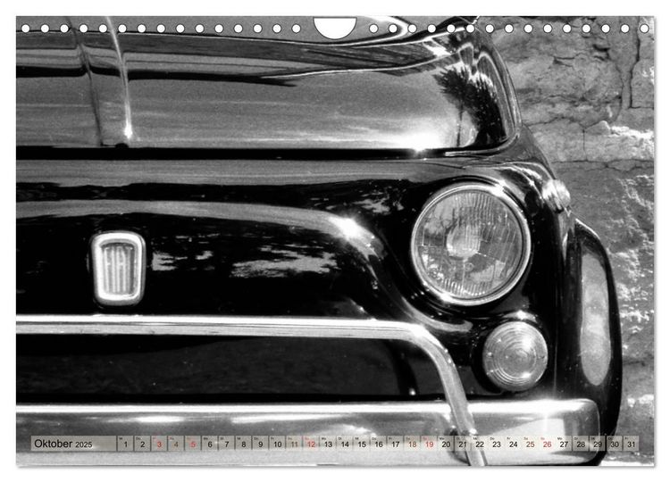 Produktbild: il Cinquecento - Details im Fokus - im Look eines legend&auml;ren Analogfilms (Wandkalender 2025 DIN A4 quer), CALVENDO Monatskalender