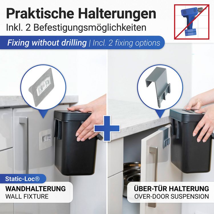 Produktbild: Abfallsammler mit Griff Mod. Tago 5 Liter, flexibel einsetzbar