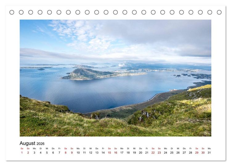 Produktbild: Norwegen Magisches Licht (Tischkalender 2026 DIN A5 quer), CALVENDO Monatskalender