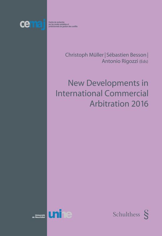 Produktbild: New Developments in International Commercial Arbitration 2016