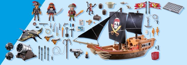 Produktbild: PLAYMOBIL 71530 Gro&szlig;es Piratenschiff