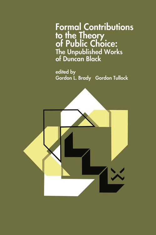 Produktbild: Formal Contributions to the Theory of Public Choice