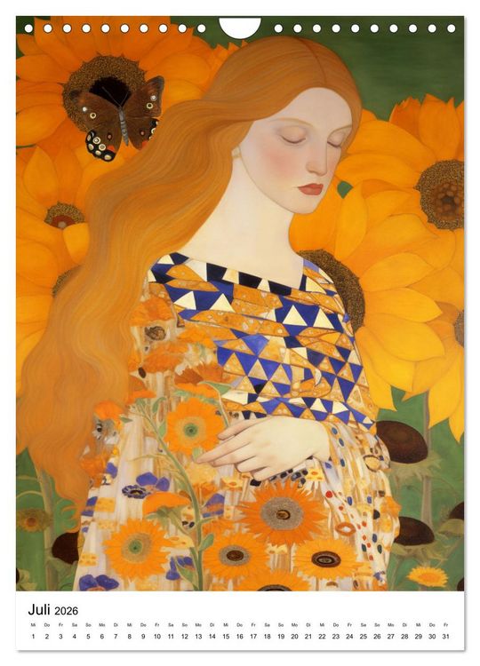 Produktbild: K&uuml;nstliche Impressionen. Ein Jahr in Klimts Natur. (Wandkalender 2026 DIN A4 hoch), CALVENDO Monatskalender