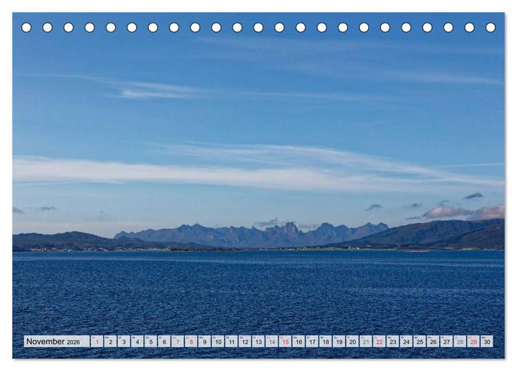 Produktbild: Hurtigruten - Faszination Natur (Tischkalender 2026 DIN A5 quer), CALVENDO Monatskalender