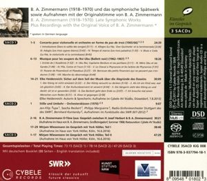 Produktbild: B.A.Zimmermann und das symphonische Sp&auml;twerk