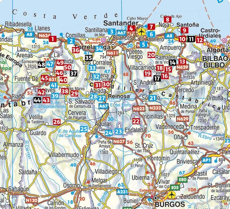 Produktbild: ROTHER Wanderf&uuml;hrer Spanien: Kantabrien. 50 Touren von der Atlantikk&uuml;ste bis zu den Picos de Europa