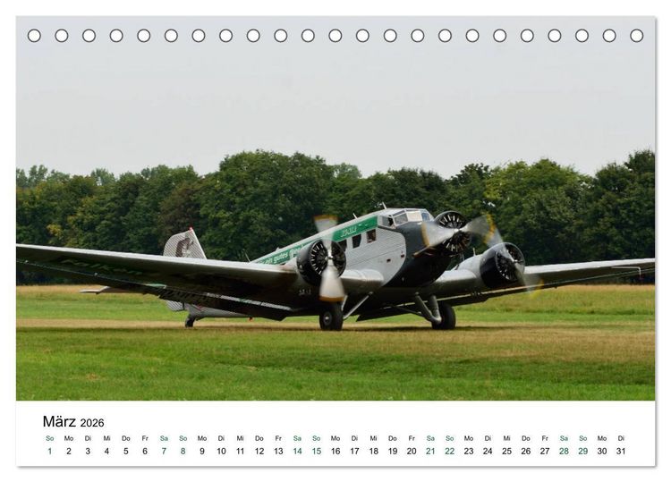 Produktbild: Junkers Ju 52 Die Legende (Tischkalender 2026 DIN A5 quer), CALVENDO Monatskalender