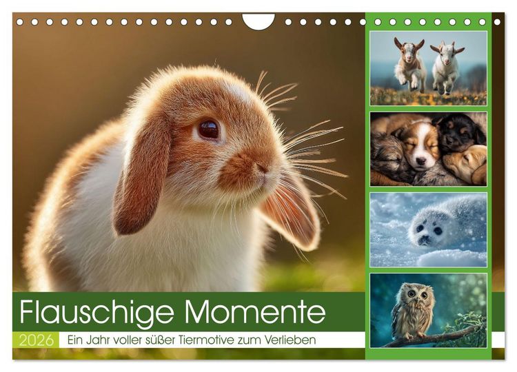 Produktbild: Flauschige Momente (Wandkalender 2026 DIN A4 quer), CALVENDO Monatskalender