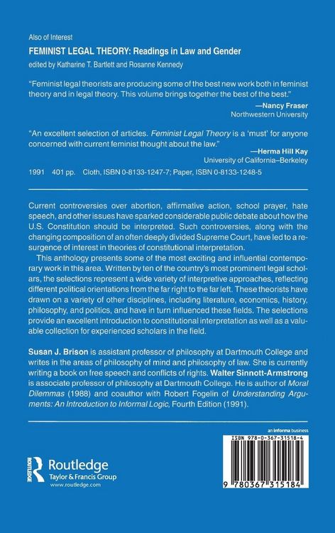 Produktbild: Contemporary Perspectives On Constitutional Interpretation