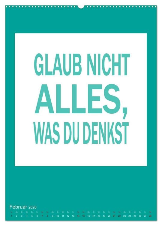 Produktbild: Memo an mich (hochwertiger Premium Wandkalender 2026 DIN A2 hoch), Kunstdruck in Hochglanz