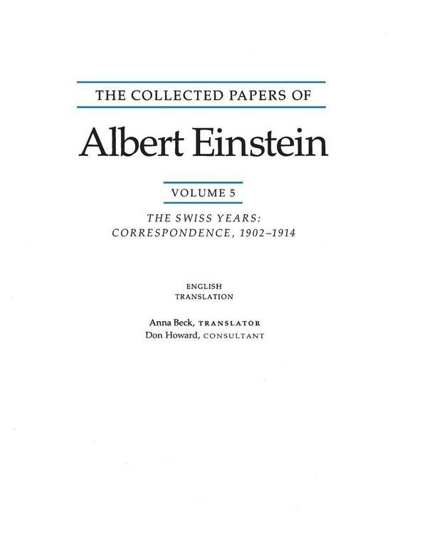 Produktbild: The Collected Papers of Albert Einstein, Volume 5 (English)