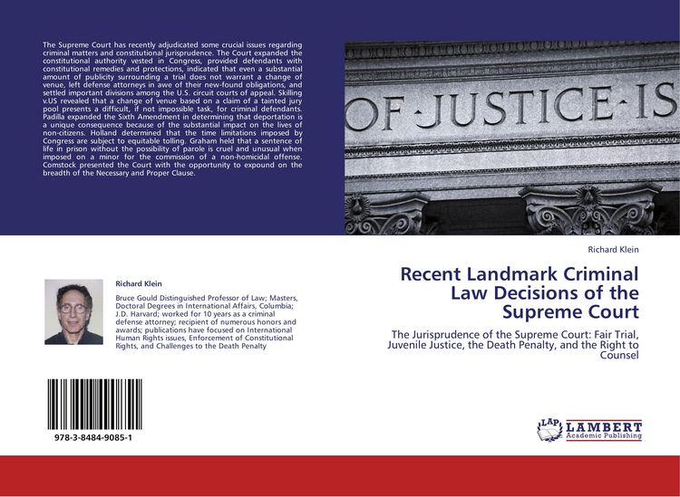 Produktbild: Recent Landmark Criminal Law Decisions of the Supreme Court